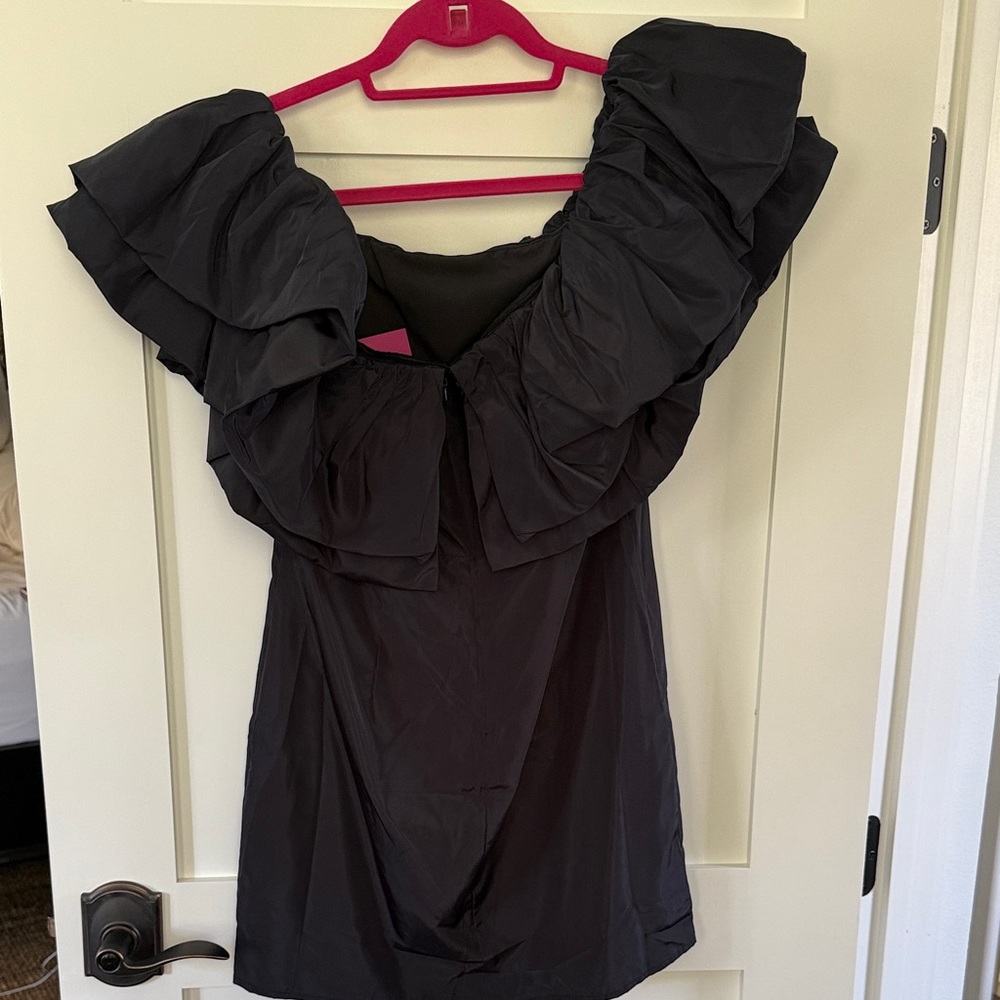 RHODE Black Off-Shoulder Ruffle Top - Picture 3 of 4
